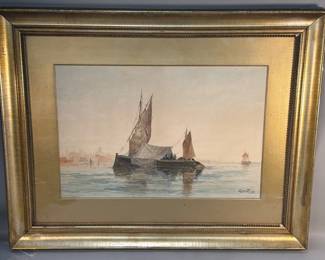 099 Lot 191 Antique signed Ciantro watercolor