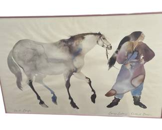 307 Lot 343h Framed very large Carol Grigg poster