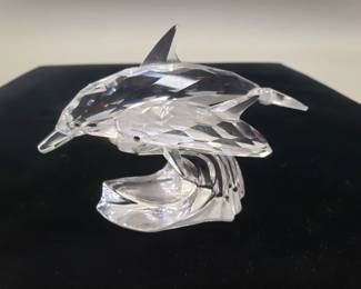 078 Lot 11 Swarovski Crystal dolphin figurine