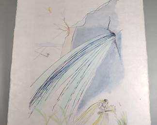 024 Lot 29 Salvador Dali signed color etching titled The Rock