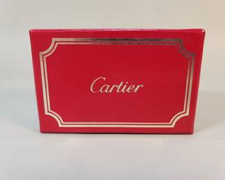 077 Lot 157 Four Cartier Trinity crystal and sterling silver salt and pepper shakers
