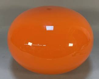 677 Lot 601 Vintage orange glass shade