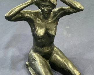 503 Lot 449h Large metal sculpture of a woman