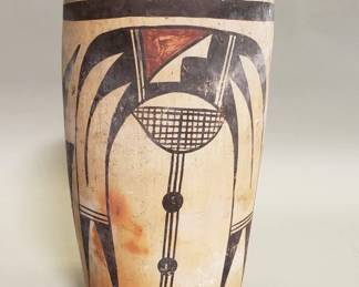157 Lot 166 Vintage Hopi Pueblo polychrome cylindrical