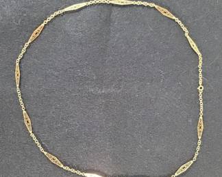 002 Lot 316 18k gold chain necklace