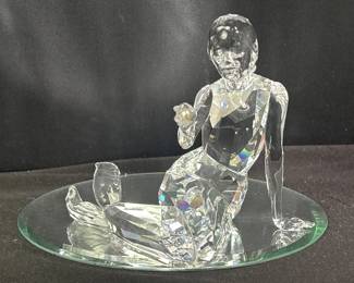 082 Lot 91 Swarovski crystal mermaid figurine