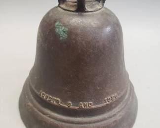 138 Lot 652 Antique Mission cast bronze bell dated