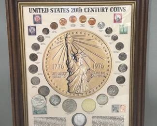 060 Lot 69 Framed United States 20th Century Coins collection
