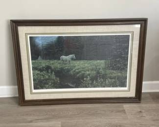 062 Lot 338h Framed pencil signed Robert Bateman print