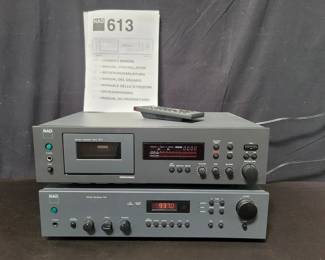 405 Lot 401 NAD stereo receiver model 712 stereo cassette