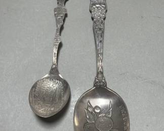 063 Lot 72 Pair of sterling silver spoons