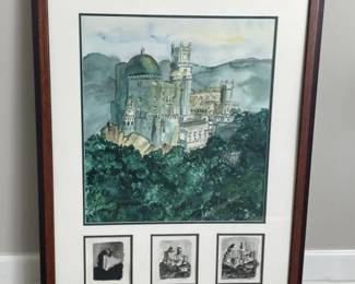 102 Lot 342h Framed and signed watercolor