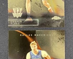 394 Lot 395h Pair of 2025 Topps Chrome Cooper Flagg rookie