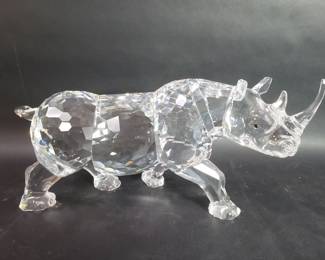 093 Lot 663 Swarovski limited edition rhinoceros figurine