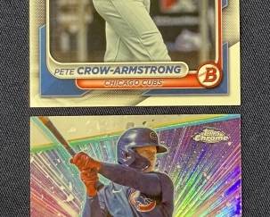 396 Lot 396h 2 Pete Crow Armstrong rookie baseball cards