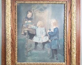 128 Lot 137 Victorian hand colored photograph