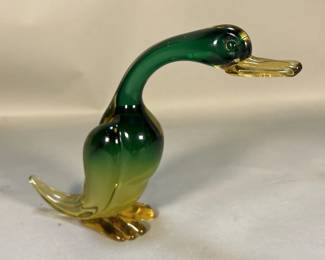 693 Lot 616 Vintage hand blown duck figure