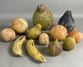 778 Lot 696 Group of stone fruits and vegetables