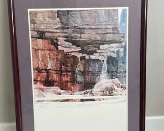 060 Lot 334h Framed pencil signed print
