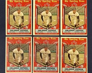 398 Lot 397h Lot of 1959 Topps Orlando Cepeda baseball cards