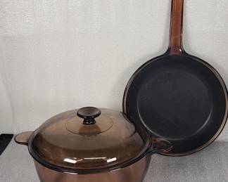463 Lot 429h Vintage glass Corning Pyrex Vision cookware