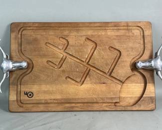 822 Lot 737 Vintage Bruce Fox Longhorn wood cutting board