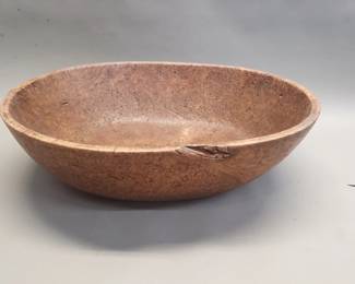 688 Lot 611 Primitive birds eye maple bowl