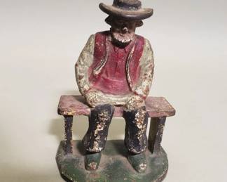 466 Lot 431 Vintage cast iron figural doorstop