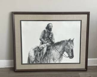 057 Lot 340h Framed pencil signed print