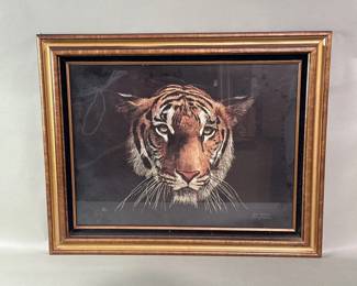 178 Lot 250 Jan Jellins signed tiger portrait print