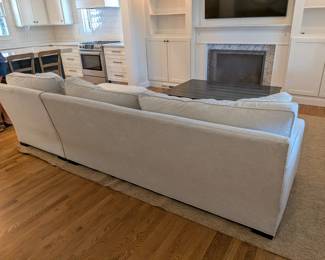 ARHAUS DUNE COLLECTION SOFA - 120" TOTAL LENGTH (CHAISE IS 36" L, COUCH IS 84" L), 31" TALL, 18.5" SEAT HEIGHT, 30" SEAT DEPTH, 63" CHAISE DEPTH
