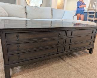 APOTHECARY COFFEE TABLE W/12 DRAWERS - 54" L, 38" W, 19" H