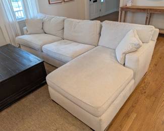 ARHAUS DUNE COLLECTION SOFA - 120" TOTAL LENGTH (CHAISE IS 36" L, COUCH IS 84" L), 31" TALL, 18.5" SEAT HEIGHT, 30" SEAT DEPTH, 63" CHAISE DEPTH