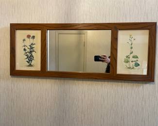 Jacopo Ligozzi Botanical Print Triptych Mirror