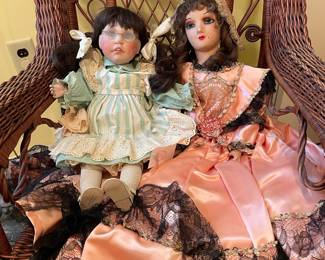 Lee Middleton and Victorian Style Porcelain Dolls