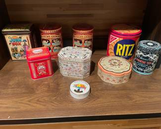Vintage Decorative Metal Tins