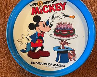 Vintage 1978 Cheinco Mickey Mouse 50 Years of Magic Tray