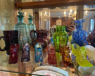 Vintage Glass Shoes and Collectible Glassware