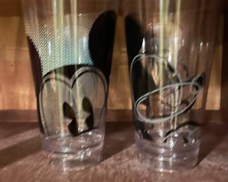Vintage Mickey Mouse Drinking Glasses