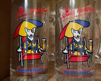 Vintage 1987 Spuds MacKenzie Bud Light Beer Mugs