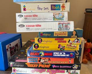 Vintage Disney Colorforms and Jaymar Puzzle Assortment