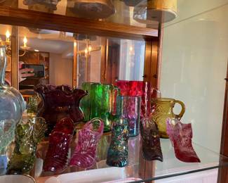 Vintage Glass Shoes and Collectible Glassware