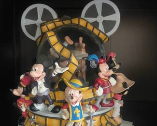 Disney Store Mickey Mouse Through the Years Musical Snow Globe
