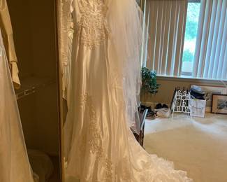 Vintage Wedding Gown with Veil