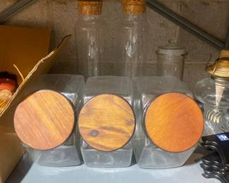 Vintage Glass Kitchen Canisters
