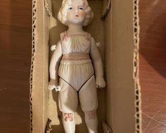 Vintage Bisque Porcelain Jointed Doll