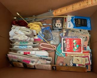 Vintage Sewing Notions and Thread Assortment