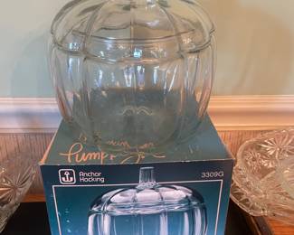 Vintage Anchor Hocking Pumpkin Jar
