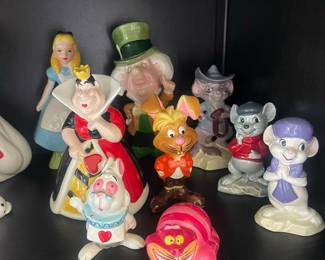 Vintage Disney Alice in Wonderland Ceramic Figurines
