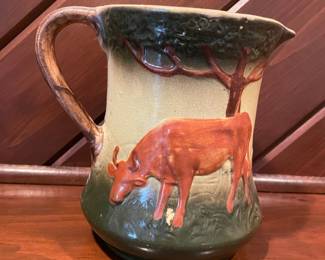 Roseville Pottery Grazing Cow Pitcher